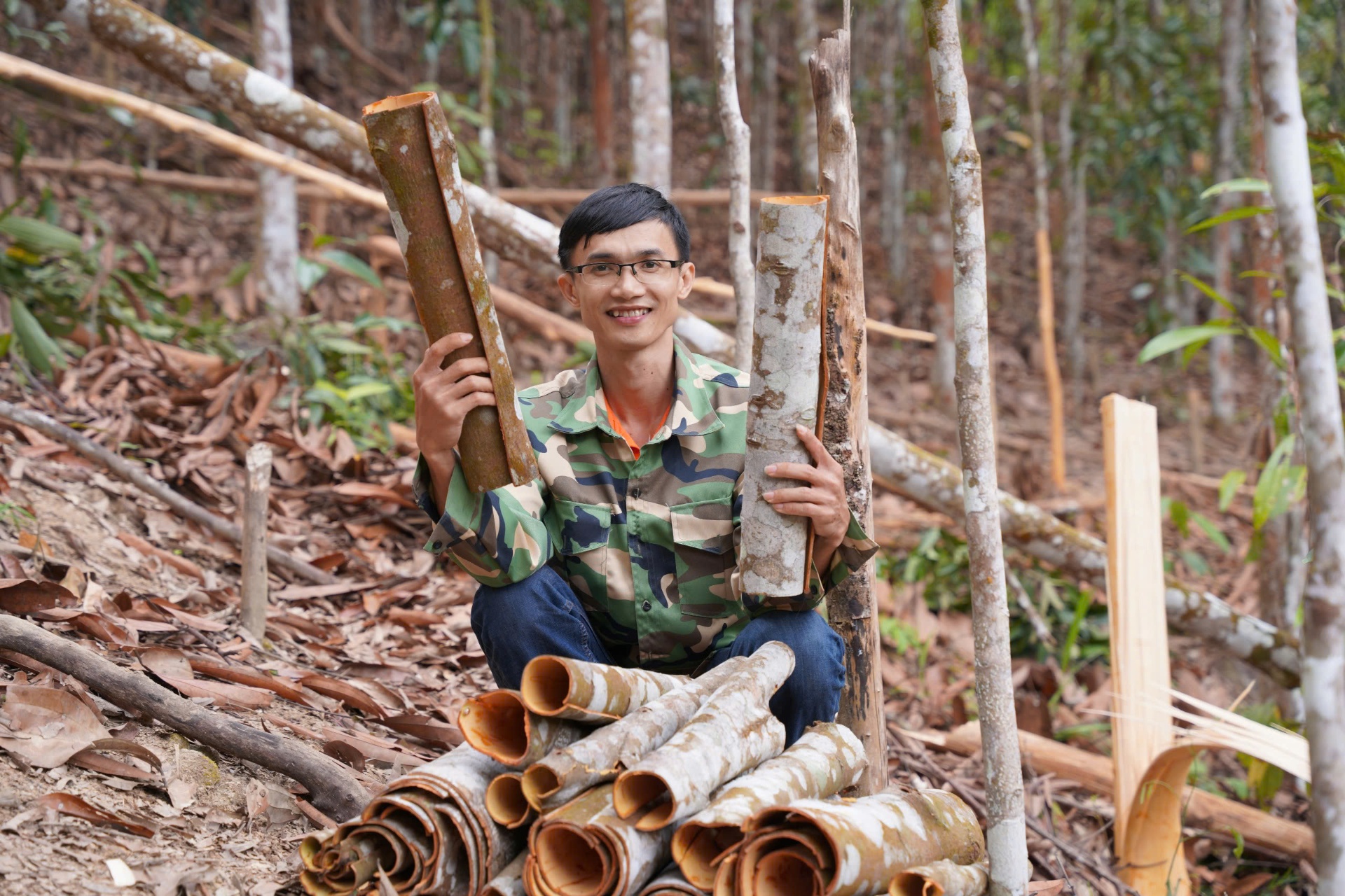 Người sáng lập Vinacay tại vùng nguyên liệu Trà Bồng